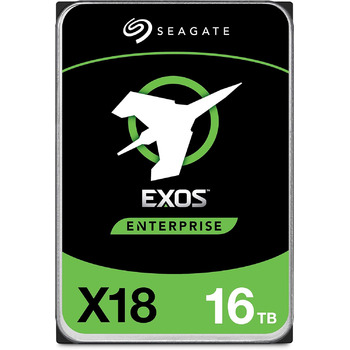 Жорсткий диск Seagate Exos X18 Enterprise на 16 ТБ, CMR 3,5 дюйма, високошвидкісний SATA 6 Гб/с, 7 200 об/хв, 512e, 4Kn FastFormat, низька затримка з покращеним кешуванням, номер моделі ST16000NM000J (Refurbished) SATA 16 To 512E/4KN