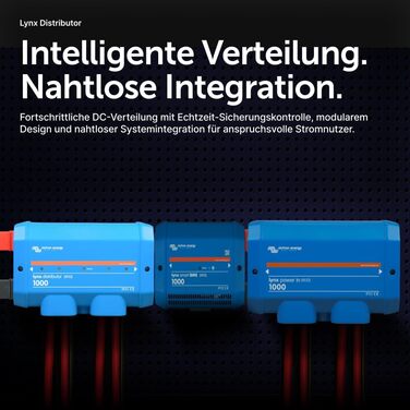 Розподільник Victron Energy Lynx M10 розподільник постійного струму 1000A з чотирма запобіжниками на виходах та моніторингом запобіжників через Bluetooth