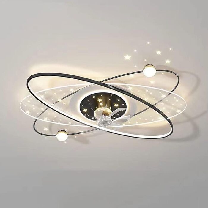 Стельовий світлодіодний світильник PAZWAHF 120 Вт, стельовий вентилятор зі світлодіодним підсвічуванням, регульованою швидкістю ві