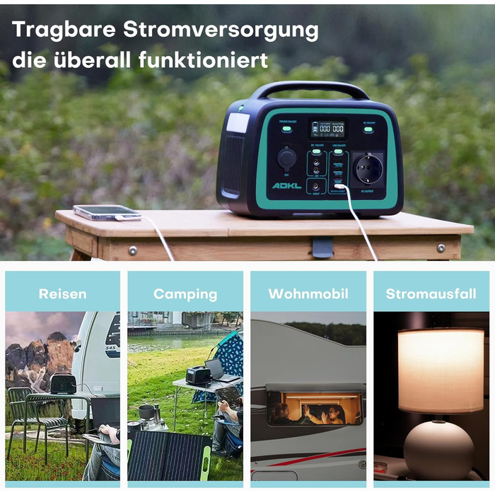 Портативний зовнішній акумулятор постійного струму, акумулятор 320 Втгод для кількох пристроїв, акумулятор LiFePO4, сонячний генератор потужністю 300 Вт з виходом змінного струму/розрядки 300 Вт та USB-C 60 Вт, для кемпінгу, активного відпочинку, подороже