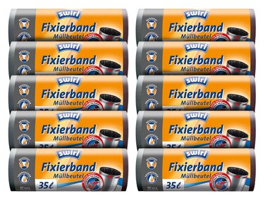 Пакетів для сміття Swirl з кріпильною стрічкою, кожен об&39ємом 35 літрів / пакети для сміття / пакети для сміття / пакети зі шнурком, 10