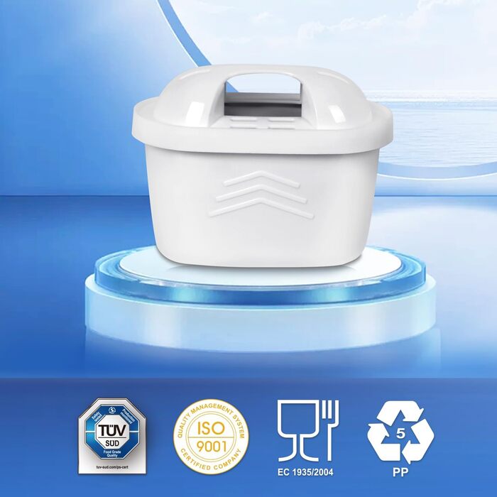 Глечик для фільтрації води GOLDEN ICEPURE фільтр для води, сумісний з картриджами фільтрів для води Brita, Brita Maxtra, Brita Maxtra, велика ємність 4,4 л, картридж - фільтр зменшує вапняний наліт і хлор