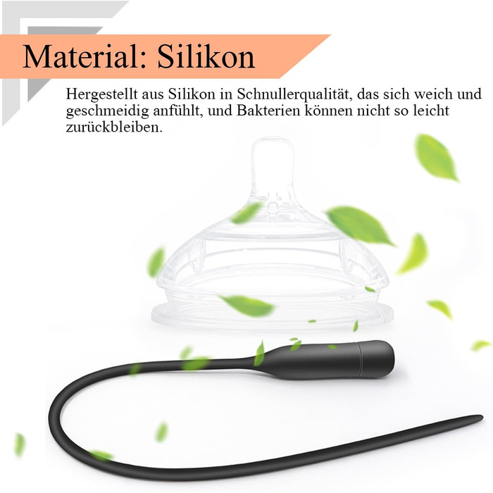 Гнучкий уретральний вібратор BDSMYEE для чоловіків, 355 мм, силіконовий, 10 режимів вібрації, стимуляція простати та уретри