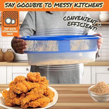 Панірувальник Cook&39s Choice Original Better - Зроблено в США Прозорий / Синій