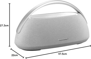 Колонка Harman Kardon Go Play 3 сірого кольору - портативна колонка з 8-годинним акумулятором і потужним басом сірого кольору