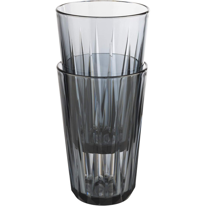 Набір з 6 високоякісних пластикових стаканчиків Tritan об'ємом 0,5 л, без вмісту бісфенолу, з кришталевого скла, ударостійкі багат