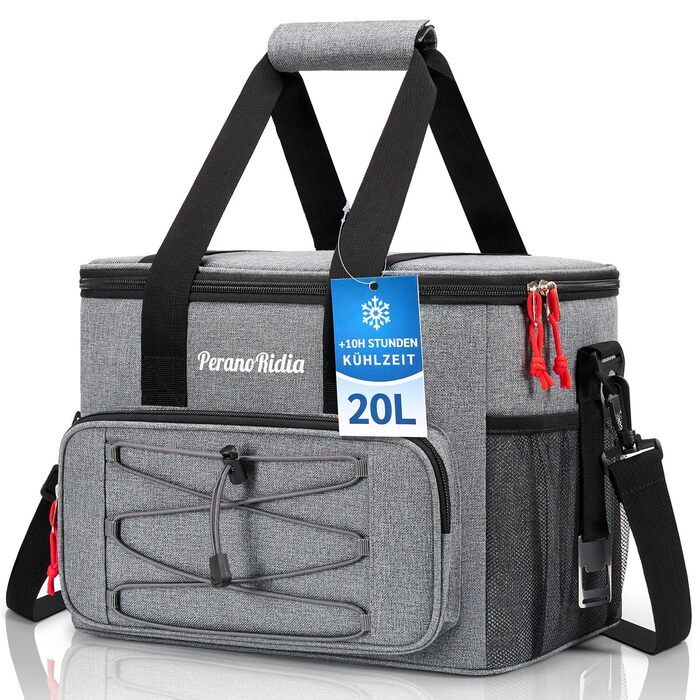 Складана сумка-холодильник для подорожей, ізольована сумка/термосумка/сумка-холодильник для їжі та напоїв, портативний холодильник для кемпінгу, пляжу, барбекю, гриля, пікніків, походів, шопінгу, 20 л