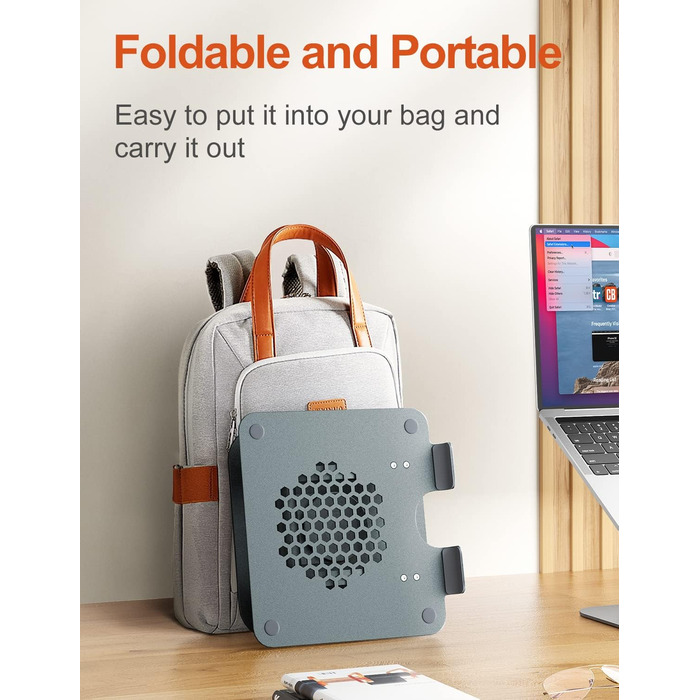 Підставка для ноутбука tounee з поворотним механізмом на 360, ергономічна, регульована по висоті. Підвищення для ноутбука на стіл, стійка для роботи стоячи. Сумісна з ноутбуками 1017 дюймів, сірого кольору.