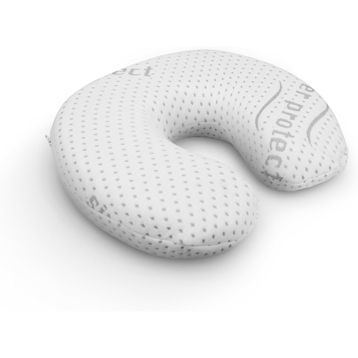 Подушка для шиї Bestlivings з піни з ефектом пам&39яті (Подушка для шиї / 30 см x 35 см x Ø9 см) Віскоеластична подушка для голови - Знімний чохол Silver Protect Antimicrobial - Сертифікована подушка для шиї Oeko-Tex (30x35 см)