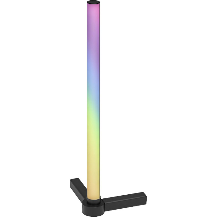 Розумна світлодіодна кутова настільна лампа Osram Smarte LED, 7.5 Вт, Magic RGB (кольори та ефекти), чорна, з пультом керування, IP20, диммер, 40 см