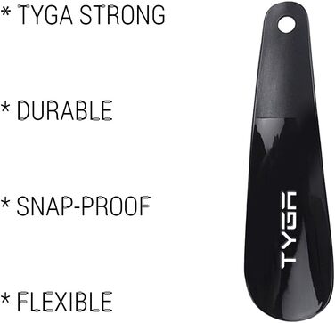 Чорний ріжок для взуття, універсальний - для всіх туфель, каблуків, черевиків і кросівок (лічильник - зручний для чоловіків, жінок