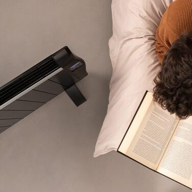 Плоский радіатор Cecotec з пультом дистанційного керування ReadyWarm 1200 Thermal Black. 6 нагрівальних ребер та 900 Вт, РК-дисплей, програмований таймер, вибір температури, радіус дії 10 м та максимальна безпека) 6 елементів Стандартний чорний