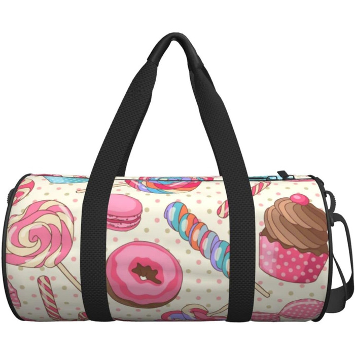 Дорожня сумка Солодка випічка (Roter Panda), кругла, великої місткості, легка та міцна, ідеальний подарунок для подорожей, відпустки, ділових поїздок та іншого, універсальний розмір.