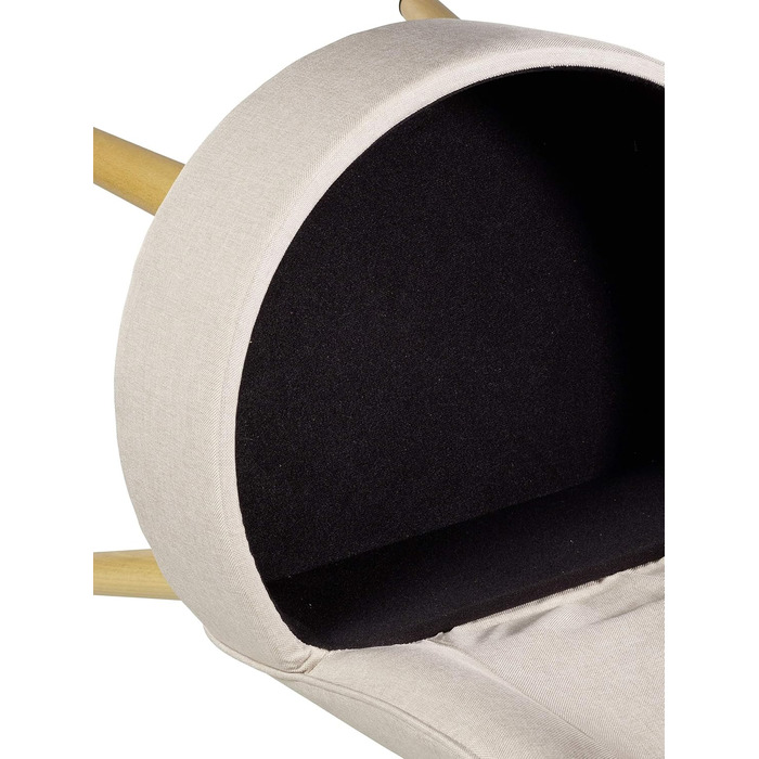 Крісло ECHTWERK Вінс, м&39яке крісло, зручне крісло, висока спинка, м&39яка пінопластова підкладка, дерев&39яні ніжки, 6,2 кг, кремове, широке