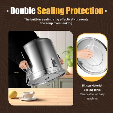 Герметичне відро з нержавіючої сталі з кришкою 6 л/12 л/21 л/33 л - Контейнер з нержавіючої сталі для зберігання на кухні, контейнер для зерна, контейнер для борошна із засувками для рису, борошна та зерна (38x38x36 см 33 л)