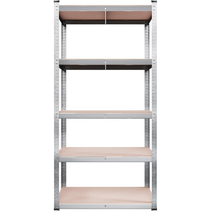 Надміцний стелаж, стелаж для зберігання, 40 x 90 x 180 см, стелаж зі сталевою рамою, вантажопідйомність до 875 кг кожен, 5 регульованих полиць, сріблястий СТАНДАРТ 90x180 см