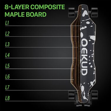 Електричний скейтборд з пультом дистанційного керування для дорослих та підлітків, двигун 2000 Вт/1100 Вт/900 Вт, регульована швидкість S4