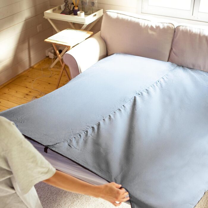 В-1 бавовняний спальний мішок, надлегкий із блискавкою (з&39єднується) тонкий, зручний дорожній спальний мішок та дорожня ковдра XL в одному - літній спальний мішок, внутрішній спальний мішок, сірий, блискавка праворуч, 2-