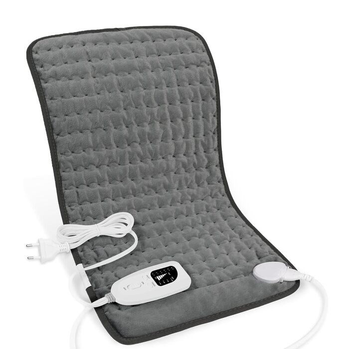 Грілка, грілка з автоматичним вимкненням, грілка для спини, шиї, плечей, живота, м&39яка фланелева поверхня (30 x 60 см) 30x60 см Темно-сіра