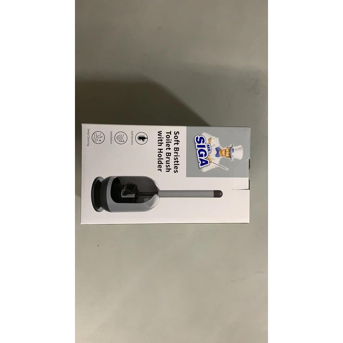 Щітка для туалету з тримачем,Щітка для туалету з м'якою щетиною, сіра та чорна, сіра,чорна