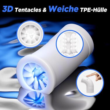 Електричний мастурбатор Dolamgel, з двома каналами, 4 режими поштовхів, 4 режими вібрації, APP-керування