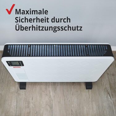 Електричний обігрівач Hecht (нова версія) - Обігрівач для швидкого та затишного тепла - Енергозберігаючий - З 3 рівнями потужності