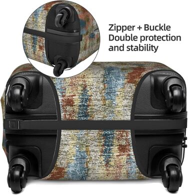 Чохол для валізи Богемний Абстракт з еластичної тканини, захисний від подряпин та пилу, чорний, розмір 85 см