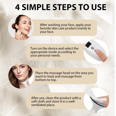 Масажер для обличчя AOGOE проти зморшок, пристрій для обличчя 45 V Face Beauty Meter, пристрій для краси обличчя 3-в-1 для підтяжки та підтяжки шкіри, EMS масаж обличчя для жінок чоловіків V Shape Face пристрій