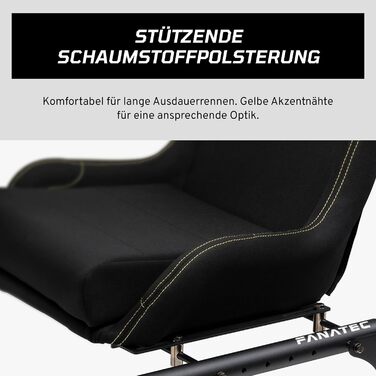 Сидіння FANATEC Sim Racing CSL для кокпіта легке та міцне, розроблене для кокпіта CSL, з повітропроникною м&39якою тканиною чорне