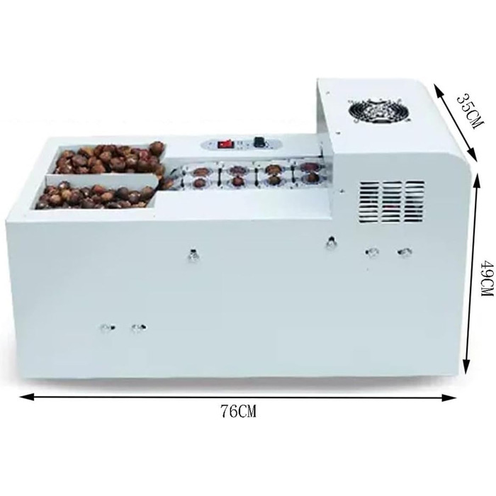 Машина для очищення та розкриття каштана Автоматична машина для різання каштанів Висока ефективність і простота експлуатації, підходить для багатьох розмірів каштанів, дволанцюгова пластина