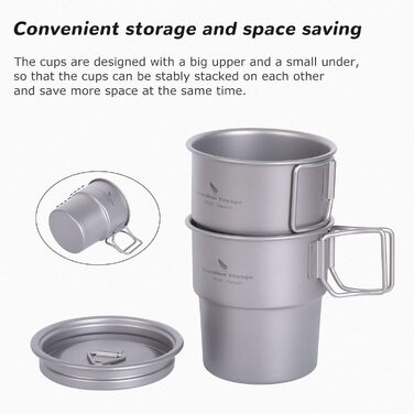 Безмежна подорож Титанова чашка для кави з кришкою 250 мл Пивний кухоль для кемпінгу на свіжому повітрі Піші прогулянки Пікнік При