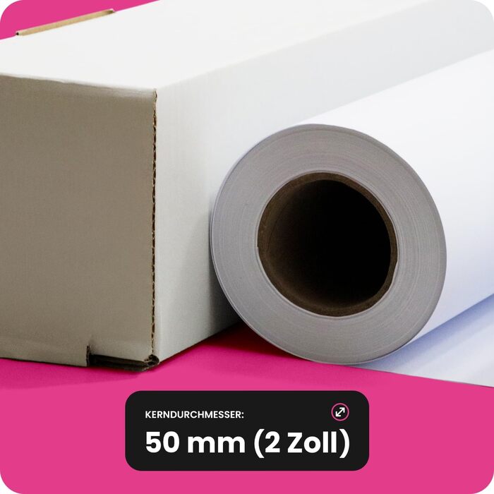 Рулони плотерного паперу, білого, 80 г, 610 мм x 50 м, 50 мм, 2-дюймовий сердечник, матові рулони для малювання, стандартний струменевий рулон для широкоформатних принтерів, копіювальних апаратів, креслень, технічних креслень, інженерного паперу, CAD, 610