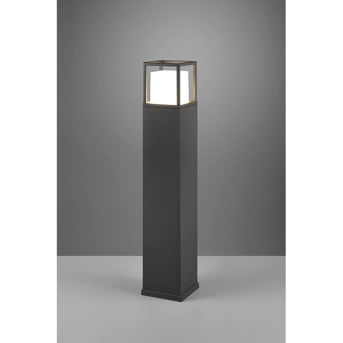 Світильник садовий LED Trio Witham 477860142, антрацитовий метал, білий пластик, 14.5 Вт, регульована колірна температура, висота 80 см
