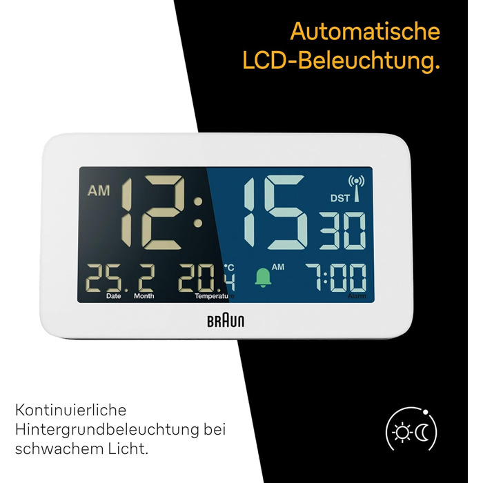 Цифровий будильник Braun Clock BC10W-DCF
