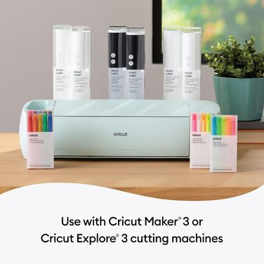 Знімний вініл Cricut Smart Label Прозорий 0,9 м Самоклеючий вініловий рулон Для Explore 3 і Maker, 2010006, чіткий 0,9 м (3 фути) чіткий