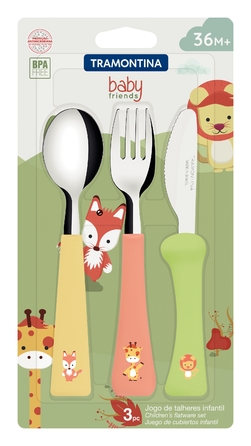 Дитячий набір столових приборів Tramontina Baby Friends, 3 предмети (6710902)