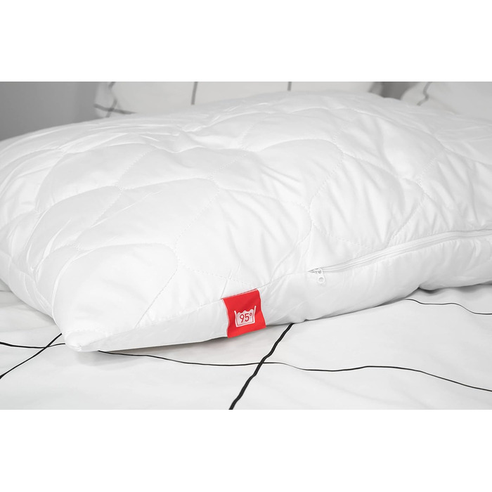 Подушка Medicate з мікрофібри від алергії 80x80 см - Гіпоалергенна подушка з наповнювачем з порожнистих волокнистих кульок - Подушка 80x80 см - Можна прати при температурі до 95 градусів, зроблено в Німеччині, 80 x 80 см