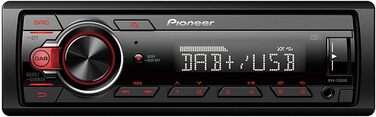 Автомобільний радіоприймач Pioneer MVH-130DAB 1-DIN з кронштейном під стільницею, що підходить для вантажівки/вантажівки/автобуса/24 В/24 В - Mediadox