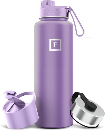 Спортивна пляшка для води IRON FLASK, з широким отвором і 3 носиками, пляшки з нержавіючої сталі для чоловіків, жінок і дітей, з п