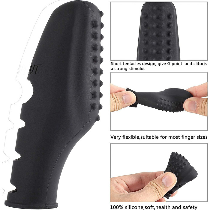 Вібратор для пальців Enlove, силіконовий, для стимуляції клітора та G-точки, компактний і водостійкий