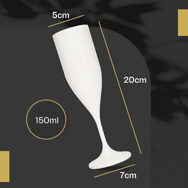 Келихи для шампанського пластикові дешеві пластикові одноразові, набір з 12 шт. ультрастійкий Tritan, твердий пластик, келих для ш