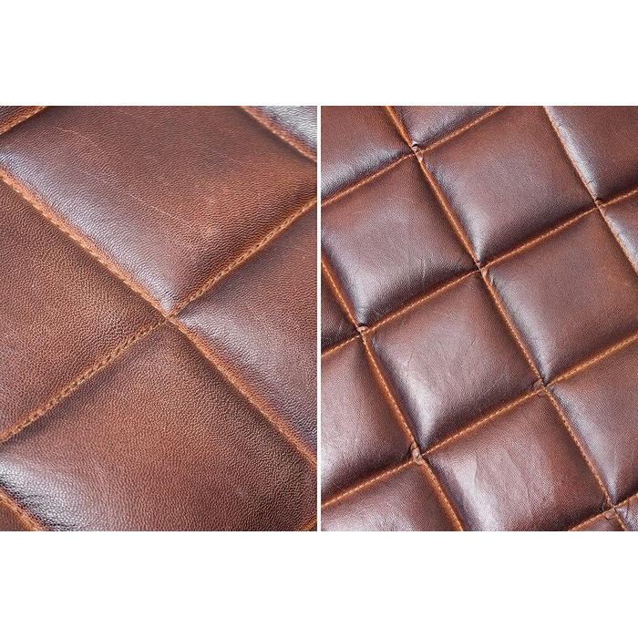 Дизайн інтер&39єру invicta, натуральна шкіряна табуретка, коричневе сидіння, табуретка для ніг, шкіряне сидіння, куб, шкіряний табурет, приставний столик для вітальні