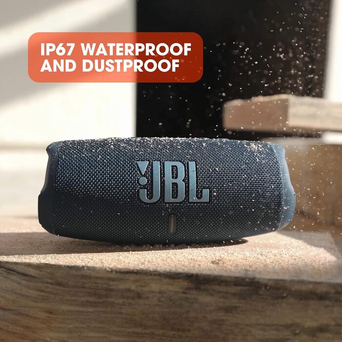 Колонка JBL Charge 5 бензиново-блакитного кольору - Водонепроникний портативний бумбокс з інтегрованим банком живлення - Один заря