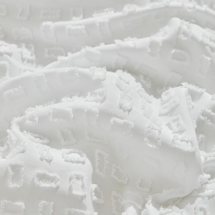 Комплект постільної білизни для дитячого ліжечка з 3 предметів з ворсистими бахромою, білим ворсистим ковдрою з простирадлом і спі