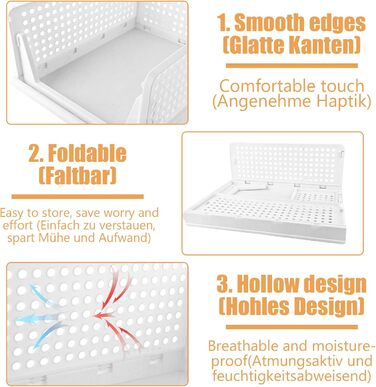 Елементний складний органайзер для шафи, пластикова коробка з шухлядами, штабелюваний органайзер для шафи, полиці для зберігання речей у шафі, спальні, дому, кухні, 5-