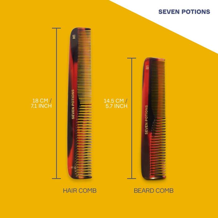 Чоловічий гребінець для волосся та бороди Seven Potions H1, 18 см