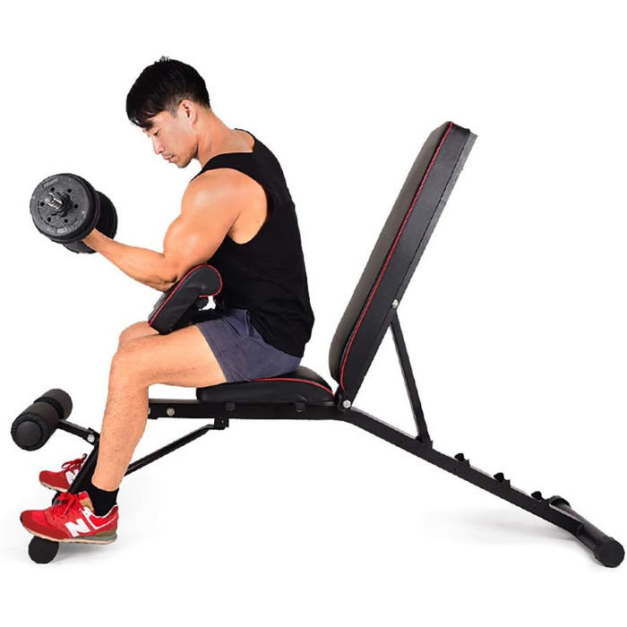 Складана силова лава soges з розкладною розкішною опорою для ніг для тренування м&39язів живота та спини, багатофункціональні силові лави для домашніх силових тренувань, PSBB004-1