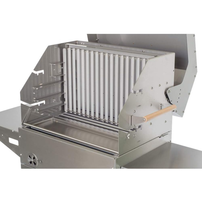 Гриль Profi Grill PG 600 з нержавіючої сталі, гриль на вугіллі, гриль для курки, гриль-вертел, камінна яма