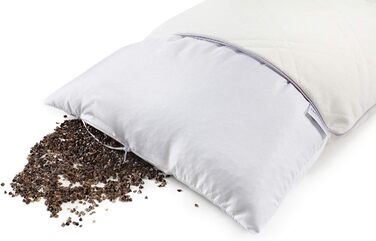 Гречана подушка для шиї 40x80 см, подушка для голови від болю в шиї, подушка для сну на боці з бавовняним чохлом, стьобана, гречана подушка для підтримки шиї 40 x 80 см