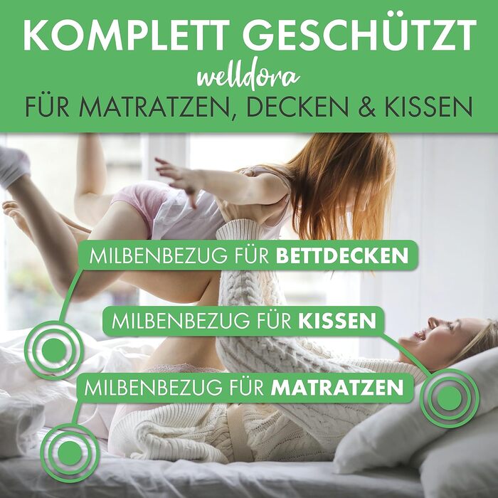 Преміальний наматрацник, стійкий до кліщів, 180x200x8 см Медично протестований гіпоалергенний захисний чохол для матраца Антикліщовий чохол із застібкою-блискавкою Гіпоалергенна постільна білизна 180 x 200 x 8 см